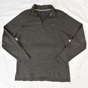 FishHippie 1/4 Zip Pullover Jacket Mens Size L Gray Cotton Modal Top